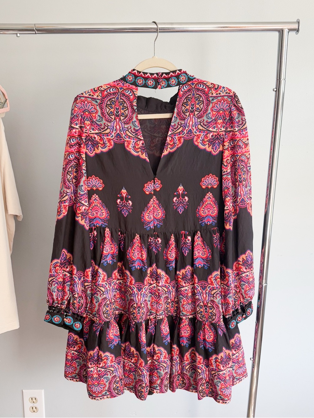 By Anthropologie Tiered Mix-Print Dress 12 - Picture 5 of 6